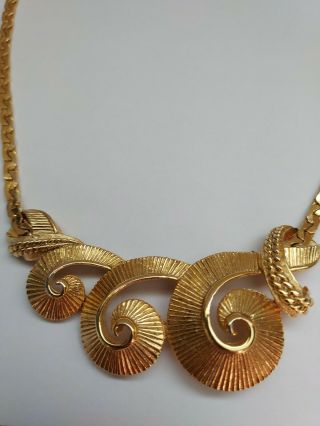 Vintage D ' orlan Boucher Gold Choker Necklace 1950s Piece 2