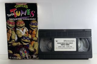 Teenage Mutant Ninja Turtle Tunes Vhs Tape Vintage Ultra Rare Live Sing A Long