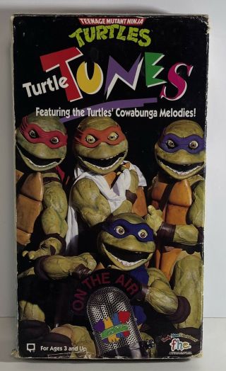 Teenage Mutant Ninja Turtle Tunes VHS Tape Vintage Ultra Rare Live Sing A Long 2
