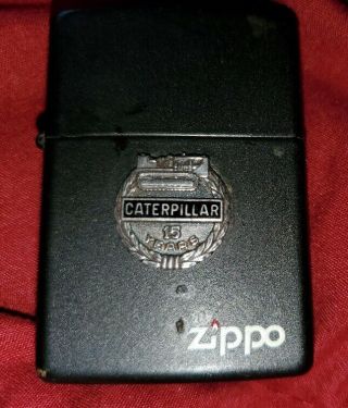 Vintage Caterpillar 15 Year Recognition Zippo Black Matte