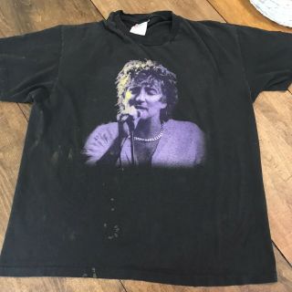 Vintage Rod Stewart Unplugged T - Shirt Black Size Xl 90s