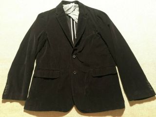 J.  Crew Vintage Cord Men’s Corduroy Blazer Jacket Long Sleeve Black Sz L F2