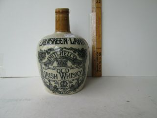 Antique Scotch Whiskey Pottery Jug
