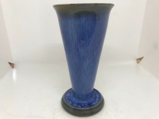 Art Deco Vintage Bourne Denby Danesby Ware Electric Blue Vase