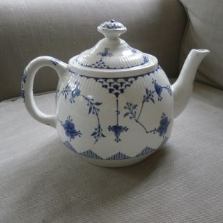 Vintage Furnivals Denmark Blue & White Pattern 2 Pint Teapot