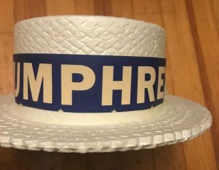 Vintage 1968 Democratic Hat Styrofoam Skimmer Humphrey Muskie J Hats