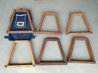 6 Vintage Wood Tennis Racquet Frame Holder Press For Wooden Racquets
