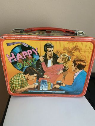 Vintage Happy Days.  The Fonz Metal Lunchbox.  1976 Paramount Pictures.