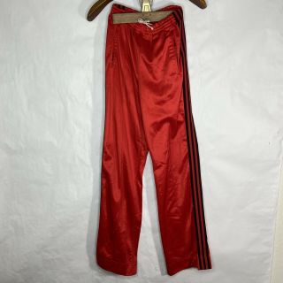 Vintage ‘80s Adidas Track Pants Usa Made Red Black Medium