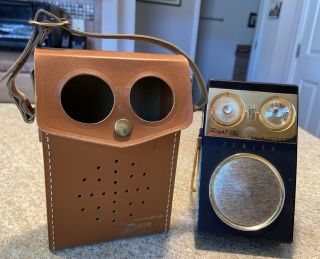 Vintage Zenith Royal 500 Long Distance Eight Transistor Radio W/case - Not