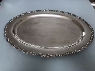 Vintage Extra Large 18 X 12 1/2 Oval Silver Plate Platter