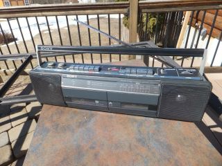 Vintage Sony Boombox Cfs - W301 Stereo Am Fm Cassette Recorder -