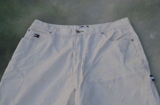 Vintage Tommy Jeans Men ' s White Shorts Size 38. 2