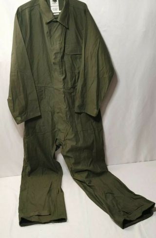 Vintage Military Sage Green Flight Suit Coveralls Flyers (size X - Large - Regular)