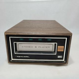 Vintage Realistic 8 Track Tape Player Deck Model Tr - 166 Woodgrain Japan