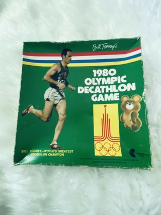 Rare Vtg 1980 Olympic Decathlon Board Game Bill Toomey Moscow Summer Boycotted