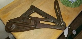Tm Klein And Sons Vintage Usa 1656 - 40b Wire Rope And Cable Puller Usa 8000 Lb.  H