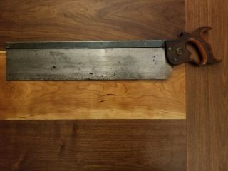 Vintage Disston/langdon/millers Falls Miter Saw Back Saw 20 Inches Cast Steel