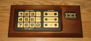 Vintage Iti Wooden Frame Alarm System Keypad