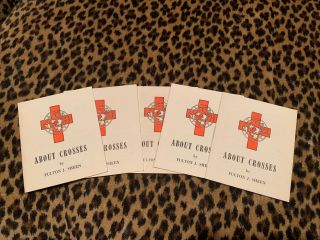 About Crosses By Fulton J.  Sheen - Set Of 5 Vintage Religious