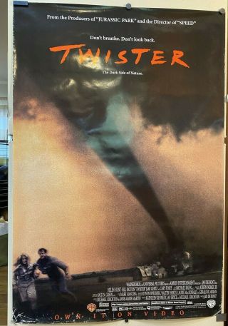 Twister Vintage Rare One Sheet Promotional Release Movie Poster 1996