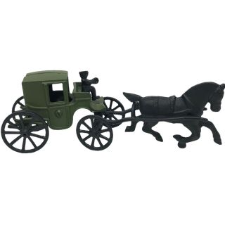 Vintage Cast Iron Art Company Jm187 Horse Drawn Carriage Wagon Box 3 Pc