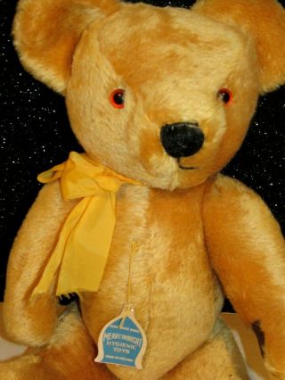 Vintage MerryThought Harrods Jointed Golden Teddy Bear 21 