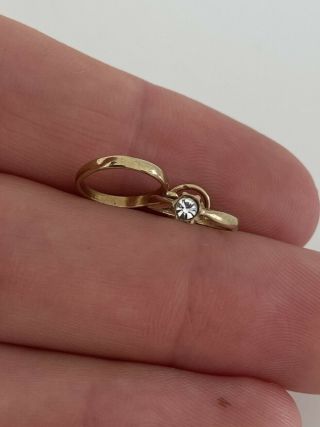 9ct Gold Engagement & Wedding Ring Vintage Charm 9k 375.