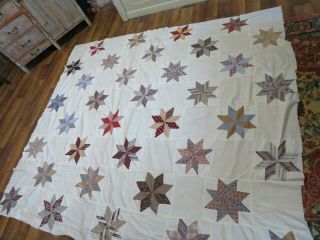 Vintage Hand And Machine Stitched Quilt Top