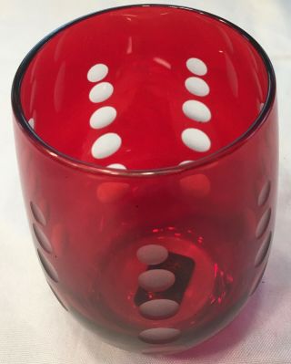 VINTAGE Mikasa Wine Glasses 16 oz.  CHEERS Ruby Red Stemless 4 - Piece Set Box 2