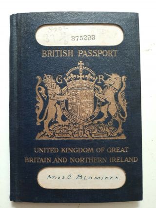 Vintage 1930s British Passport With Italy Visa Stamps