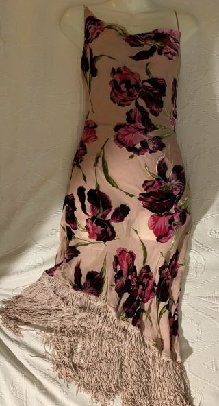 Vintage Betsey Johnson Cut Velvet Dress Size 6