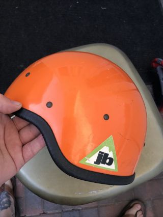 Vintage Joe Brown Rock Climbing Helmet Caving Fiberglass Decals Jb