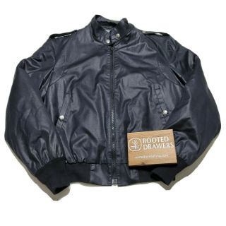 Vintage 80s London Fog Outdoors Unlimited Unisex Black Leather Bomber Jacket
