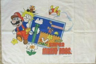 Vintage 1988 Nintendo Mario Brothers Zelda Pillowcase Standard