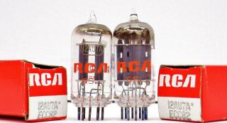 A Possibly N.  O.  S Vintage Rca 12au7a Tubes W/matching Date Codes
