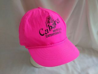 Vintage Cabaret Non Stop Go Go Eatontown NJ Neon Pink Hat Cap Snapback 2
