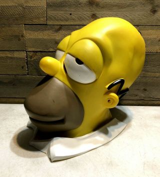 Vintage 1999 Homer Simpson Deluxe Rubber Mask 1990s The Simpsons Cosplay Rare