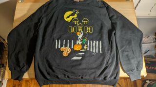 Vintage Halloween Witch Ghost Trick Or Treat Sweater Xl Hanes Sport Sweatshirt