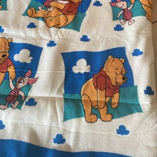 Vintage Disney Winnie Pooh 70” x 90” Throw Crib Blanket Piglet Polyester Blend 3