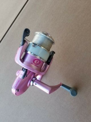 Lady55 Shakespeare Fishing Reel Blanced Rotor Spin Casting Pink Women 