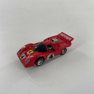Vtg Tyco Ho Scale Slot Car Red Ferrari 4