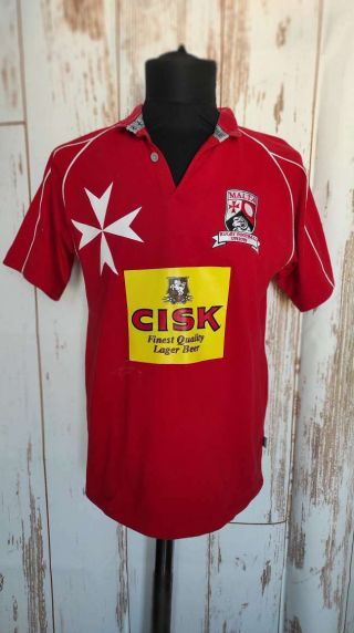 Rare Vintage Malta Kukri Rugby 2005/07 Away Red Jersey Shirt Sz S