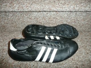 Adidas Bowl Vntg Cleats Made West Germany Sz 12 Leather