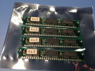 4x 4mb 30 - Pin 70ns 3 - Chip Fpm Memory Simms 16mb Vintage Apple Ram Macintosh Ii