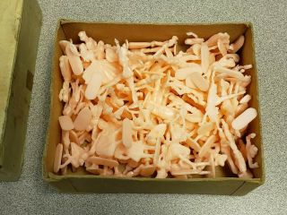 Vintage 100 Doll Co.  Pink 100 Plastic Small Figurines In Mailer Box