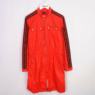 Adidas Originals Long Sleeve Dress Red Womens Size M Uk 12 | 2005 Vintage Retro