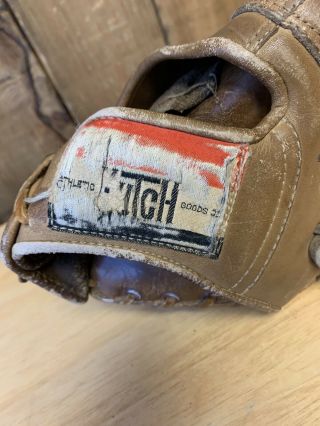 Vintage Hutch 1st Base Mitt Baseball Glove Frank Detillo RHT B660 MADE IN JAPAN 2
