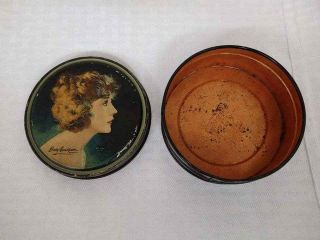 Vintage Canco tin Beautebox with Betty Compson,  actress tin. 2