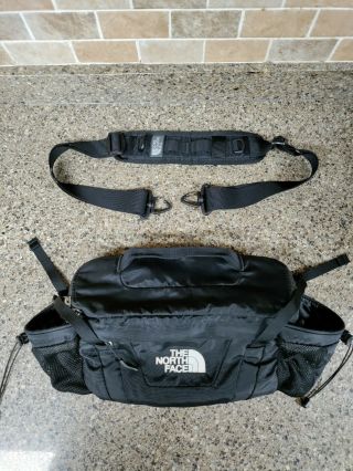 The North Face Black Lumbar Fanny Pack Vintage Shoulder Waist Strap - 2000s